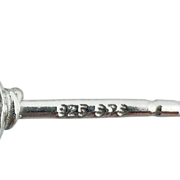 925 Sterling Silver 5mm Green Jade Bead Dainty Elegant Stud Earrings - Picture 4 of 5